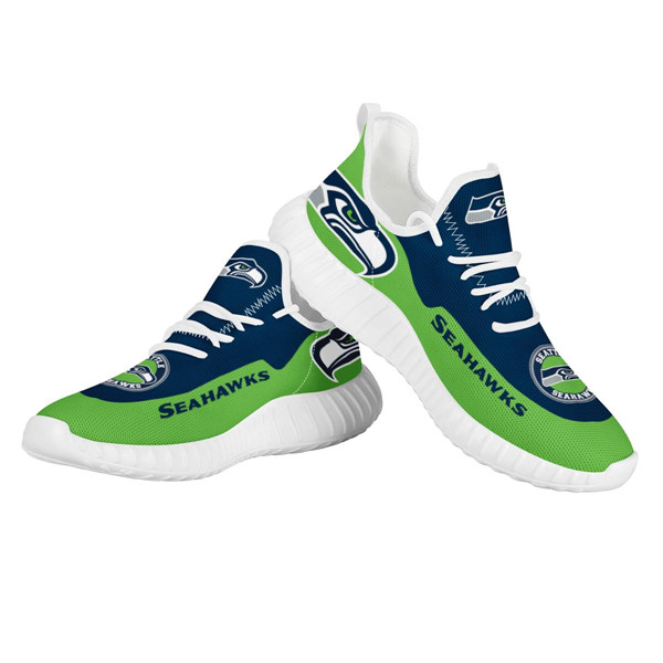 Men's Seattle Seahawks Mesh Knit Sneakers/Shoes 006